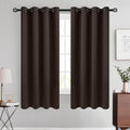 COSVIYA Grommet Room Darkening Dark Brown Curtains 63 inch Long by COSVIYA