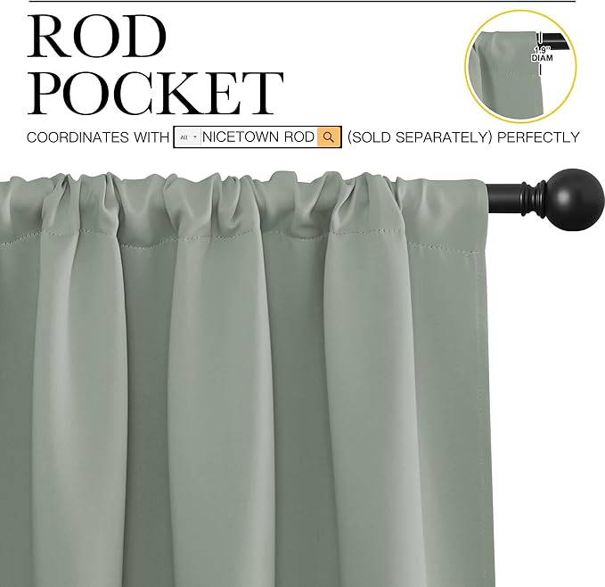 NICETOWN Window Curtains Blackout Drapes - Image 2