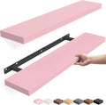 BAYKA Pink Floating Shelves 22.5in, Wall Mounted by Bayka