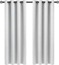 COSVIYA Grommet Room Darkening Greyish White Curtains 84 inch by COSVIYA