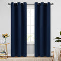 COSVIYA Grommet Room Darkening Navy Blue Curtains 84 inch Long by COSVIYA