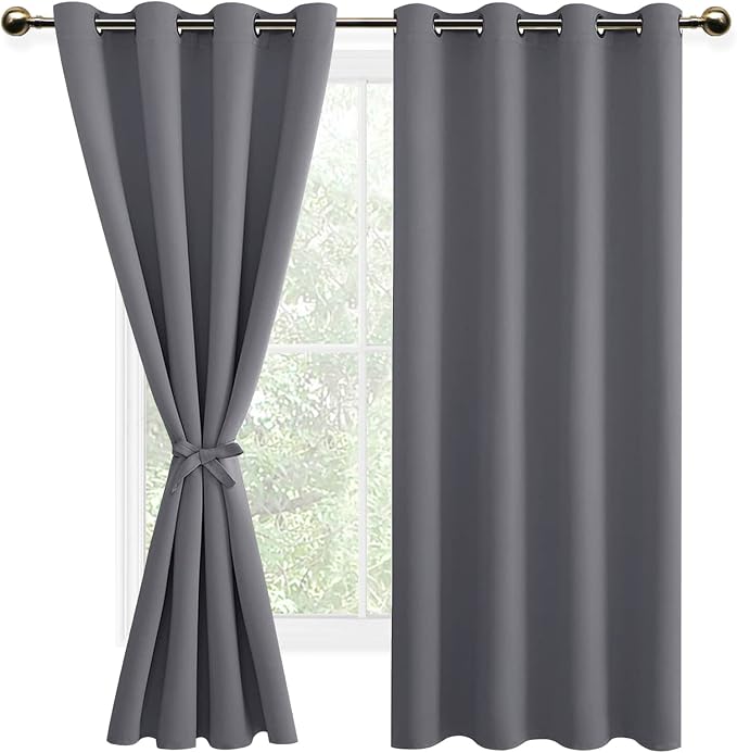 DWCN Grey Blackout Curtains for Bedroom - Image 8