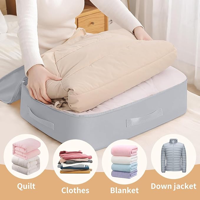 Comforter Storage Bag, Bedding & Blanket Self Compression Storage Organizer | - Image 6