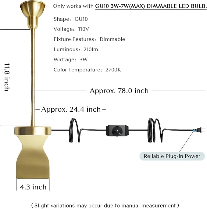 Patented Innovative Design Headboard Reading Light. No Drilling Golden Book - Image 7