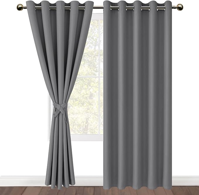 DWCN Grey Blackout Curtains for Bedroom - Image 8