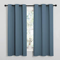 NICETOWN Smoky Blue Blackout Curtains 48 inches Length by NICETOWN