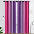 COSVIYA Grommet Ombre Blackout Pink and Purple Curtains, W52 x L84 inch | Room by COSVIYA