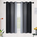 SimpleHome Ombre Black to Grey White Curtains by SimpleHome