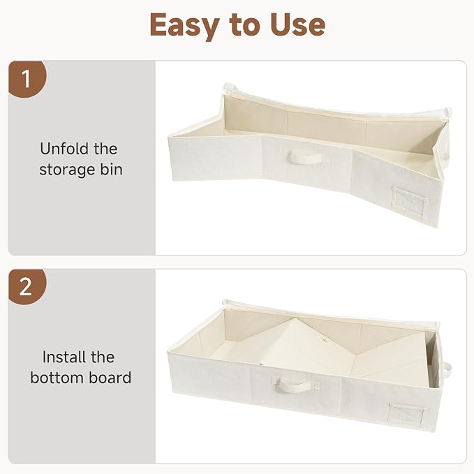 StorageWorks 6 Inch Low Profile Under Bed Storage Containers - Image 7