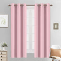 Yakamok Blackout Curtains 38x63 inch Pink Thermal Drapes-Bedroom | 2 panels by Yakamok