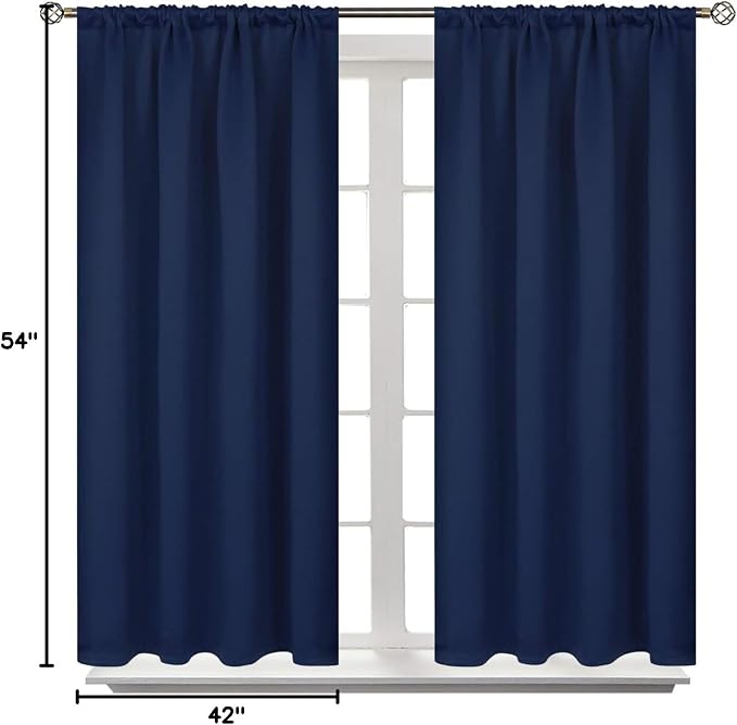 BGment Black Out Curtains 54 Inches Long, 2 Panels, 42 X 54 Inch - Image 7