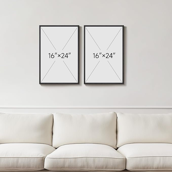 Framed Neutral Abstract Floral Wall Art - Image 3