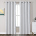 CUCRAF Grayish White Blackout Curtains 96 Inches Long, Thermal Insulated Noise by CUCRAF