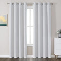 CUCRAF Grayish White Blackout Curtains 108 Inches Long, Thermal Insulated Noise by CUCRAF