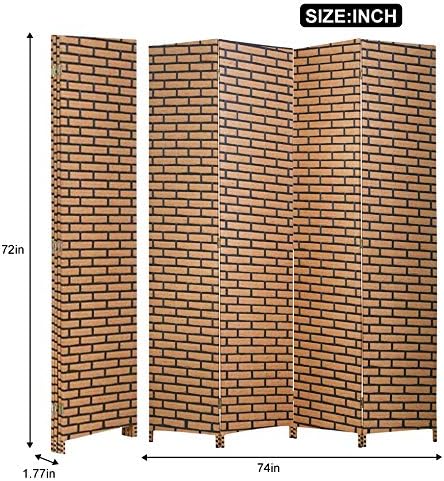 Room Dividers and Folding Privacy Screens 4 Panel 6 ft Foldable Portable Room - Image 7