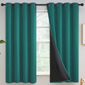 Yakamok Teal Blackout Curtains 63 inches Long by Yakamok