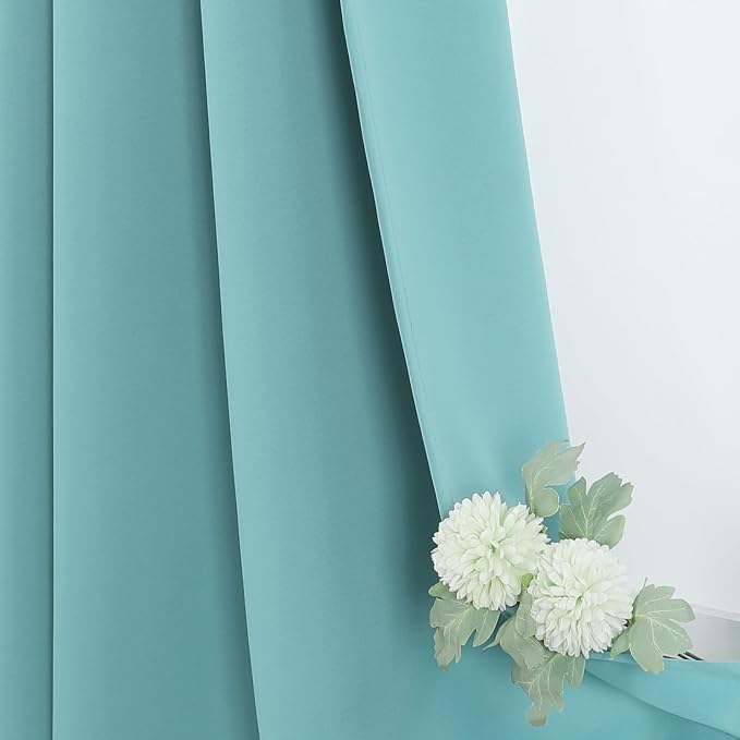 ChrisDowa Blackout Curtains for Bedroom and Living Room 45 Inches Long | 2 - Image 6