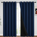 Yakamok Navy Blue Blackout Curtains 96 inches Long by Yakamok