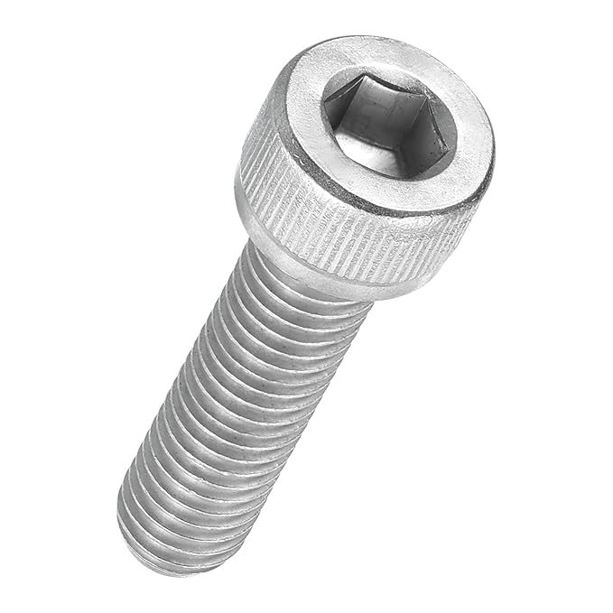 Kozelo 10pcs Socket Head Cap Screws - [M8-1.25 x 28mm] 304 Stainless Steel Allen Socket Drive for Electrical Motor 3D Printing Fan Engine Replacement Use, Silver