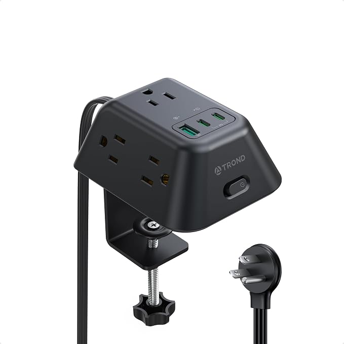 TROND Desk Clamp Power Strip, Desk Charging Station by TRONDOfficial