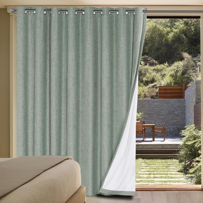 H.VERSAILTEX Linen Blackout Curtains Durable Thick Textured Linen Look 100% by HVERSAILTEX