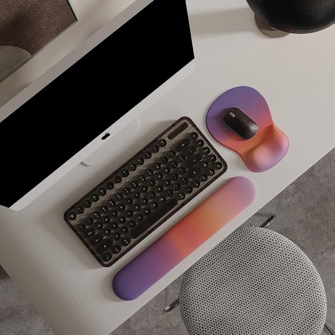 ErgoComfort Gel Wrist Rest Mouse Pad-Ergonomic Office Mousepad with Wrist Support-Non-Slip, Design Desk Accessories Mat for Home&Game Decor (08Sunset Fade)