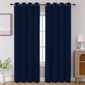 CUCRAF Navy Blue Blackout Curtains 84 inch Length 2 Panels Set, Room Darkening by CUCRAF