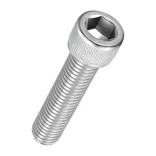 Kozelo 6pcs Socket Head Cap Screws - [M12-1.75 x 45mm] 304 Stainless Steel Allen Socket Drive for Electrical Motor 3D Printing Fan Engine Replacement Use, Silver