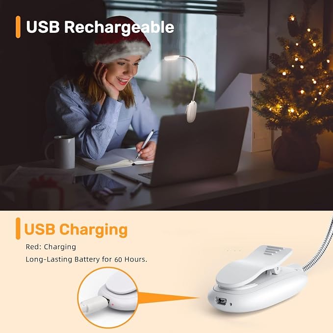 Rechargeable Reading Lights for Books in Bed, Book Lights for Reading at Night - Image 5