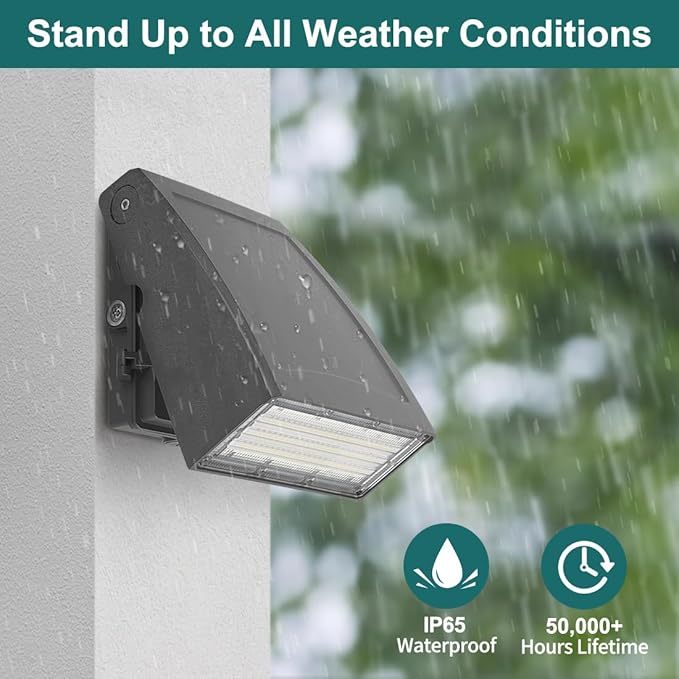 kadision 100W LED Wall Pack Light with Dusk-to-Dawn Photocell, 0-90° Adjustable Full Cutoff Outdoor Wall Light for House Yard Garage, 13000lm 5000K Daylight 100-277V ETL Listed