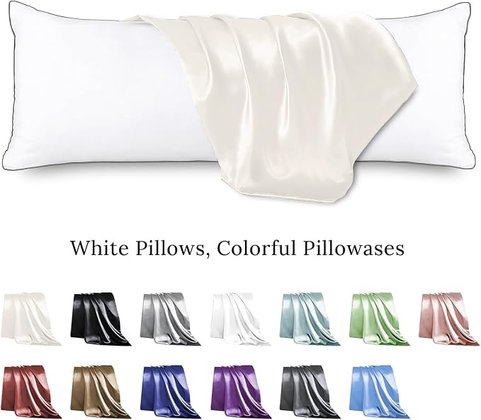 Body Pillow with Satin Pillowcase, Body Pillow - Image 2