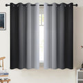 COSVIYA Grommet Ombre Black Room Darkening Curtains 54 inch by COSVIYA