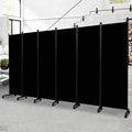 Room Divider 6FT Tall Folding Privacy Screens, 6 Panel Wall Divider w/Wheel | by HOMSCREENER
