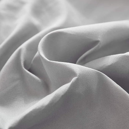 UOZZI BEDDING 4 Pieces Toddler Bedding Set Ultra Soft and Breathable Toddler Sheet Set - Includes Comforter, Flat Sheet, Fitted Sheet and Pillowcase - Gray