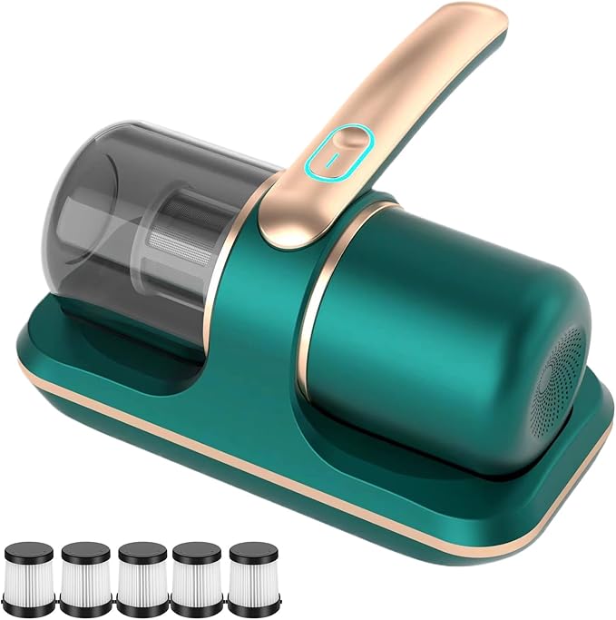 Pure Sleepy Pro Bed Vacuum Dust Mites, 2025 Upgrade 12000pa Pure Sleepy Pro Bed Vacuum, Mattress Cleaner Machine Deep Cleaner with Uv-C Light, 8,000 Vibrations Per Minute (Green)