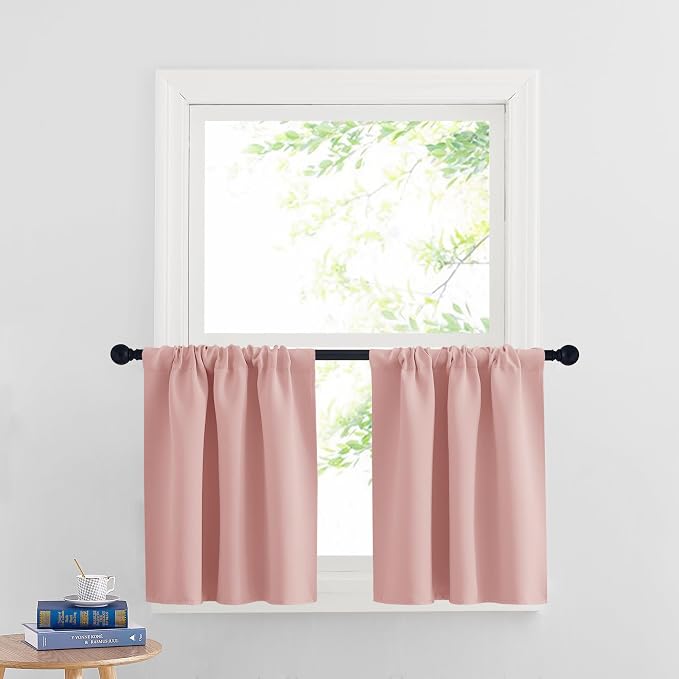 RYB HOME Cafe Blackout Curtains 24 inch Length, RV Camper Window Curtains | by RYBHOME