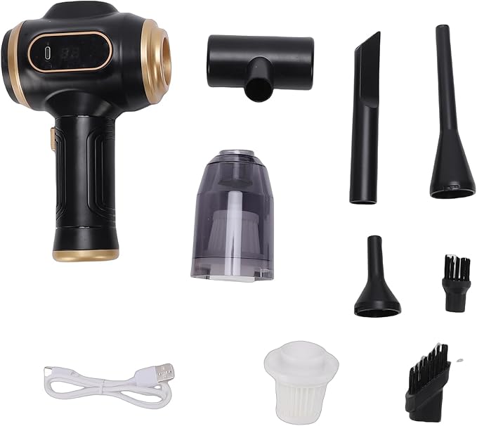 ZDAGELD Powerful Suction, Compact and Portable, Long Lasting Battery Portable Vacuum Cleaner, Ergonomic Handle Design, Multiple Attachments for Car, Sofa, Mattress