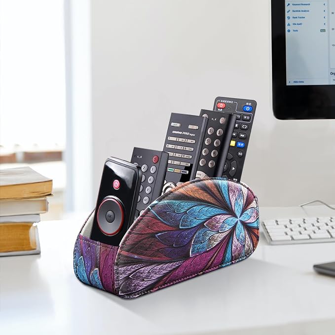 PU Leather Remote Control Holder TV, Remote Caddy - Image 2