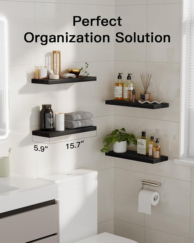 Amada Paulownia Wood Floating Shelves - Image 2