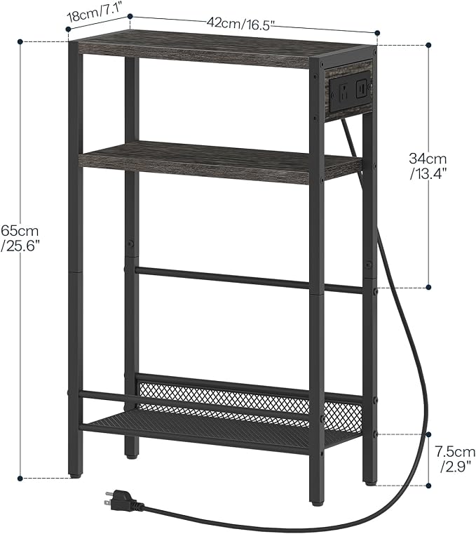 HOOBRO Small Narrow Side Table - Image 3
