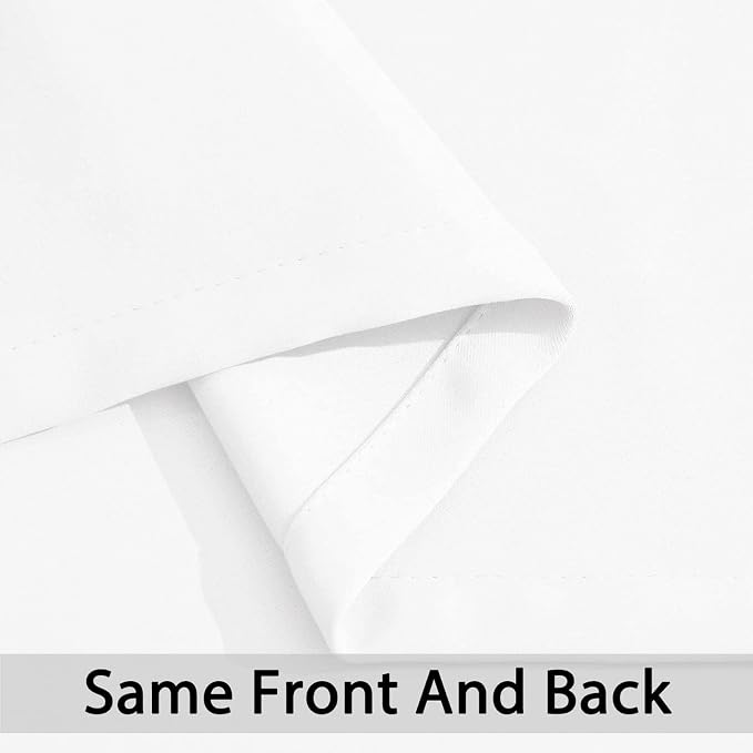 Yakamok Room Darkening Curtains 42x63 inch Length Pure White-Living Room | 2 - Image 5