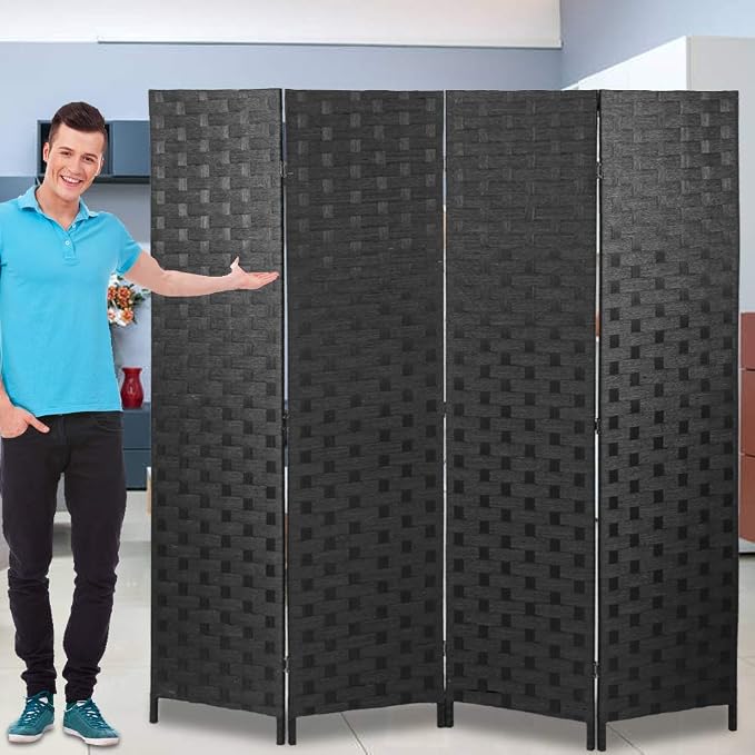 Room Dividers and Folding Privacy Screens 4 Panel 6 ft Foldable Portable Room by DKELI