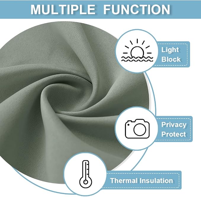 RYB HOME Blackout Curtain Privacy Window Drape - Image 7