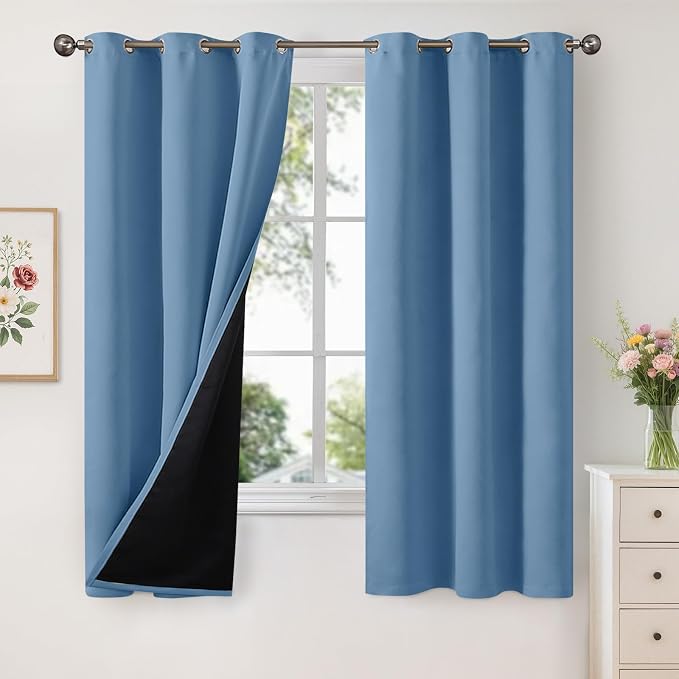 YoungsTex 100% Blackout Curtains 68 Inch Length by YoungsTex
