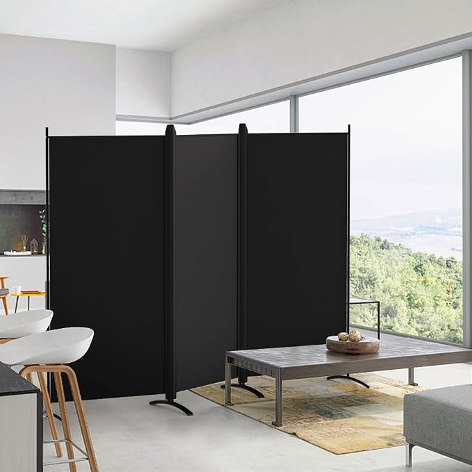 Kokorona 3 Panel Room Divider, 6FT Tall Folding Privacy Screen Wall Dividers - Image 7