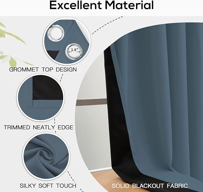 Thermal Insulated 100% Blackout Curtains - Image 4