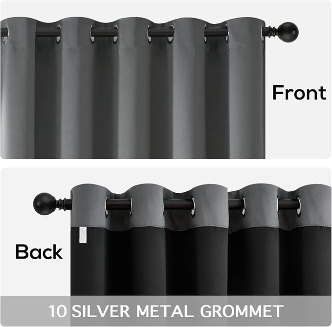 Yakamok Grey Blackout Curtains 96 inches Long - Image 6
