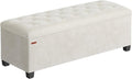SONGMICS Velvet Storage Ottoman Bench, Foot Rest by Unknown