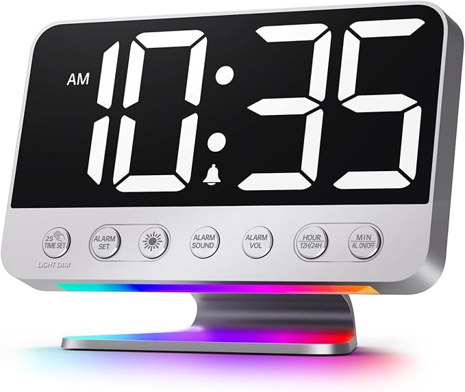Odokee Digital Alarm Clocks for Bedrooms: Easy to Read Across The Room | Large by Odokee