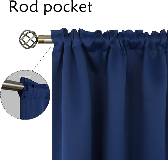 BGment Blackout Curtains for Bedroom 48 Inch Length - Image 4
